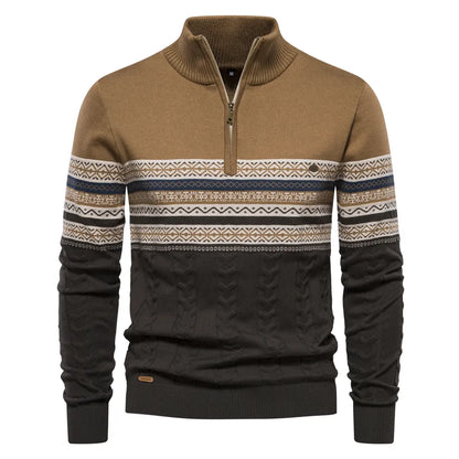Men's Modern Zip-Up Sweater