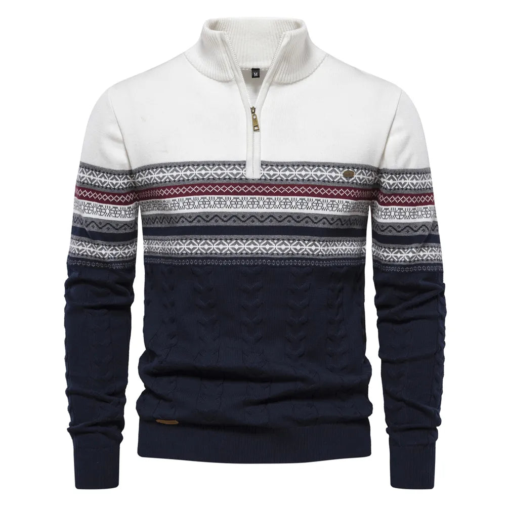 Men's Modern Zip-Up Sweater