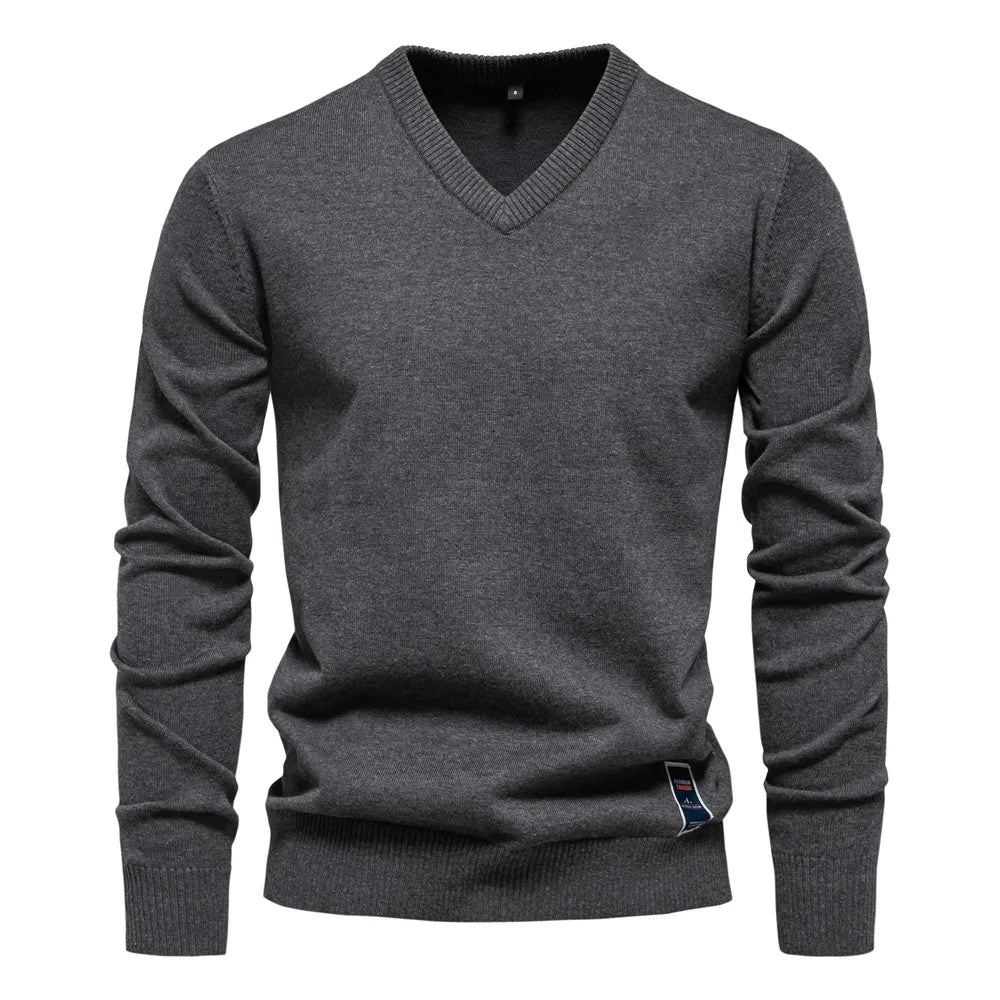 Classic Men's V-Neck Sweater Modern