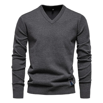 Classic Men's V-Neck Sweater Modern