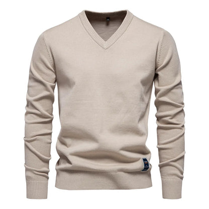 Classic Men's V-Neck Sweater Modern