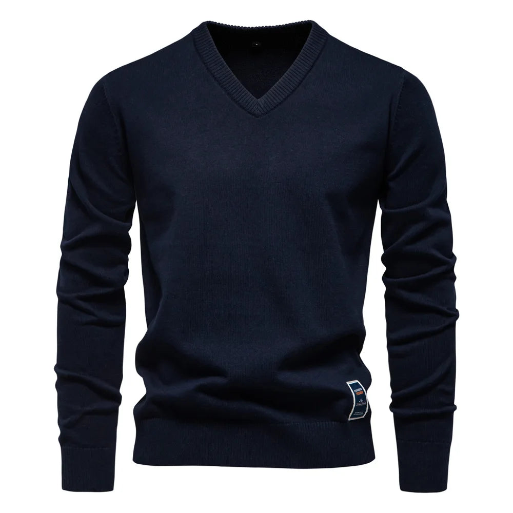 Classic Men's V-Neck Sweater Modern