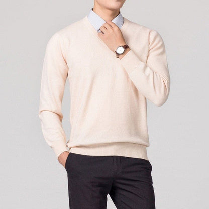 Herren Pullover V-Ausschnitt Einfach Stilvoll - IdealeKleiden