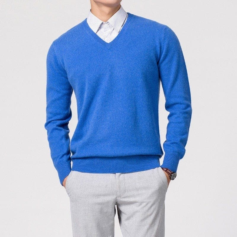 Men's V-Neck Sweater Simple Stylish