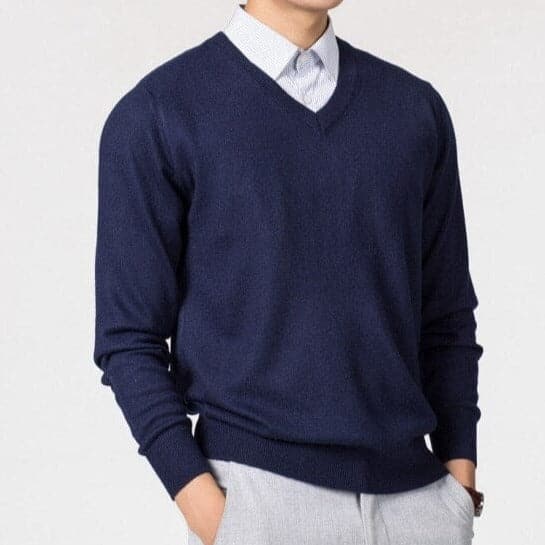 Men's V-Neck Sweater Simple Stylish