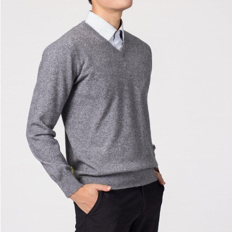 Men's V-Neck Sweater Simple Stylish