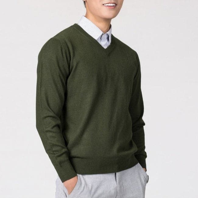 Men's V-Neck Sweater Simple Stylish