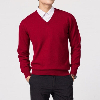Men's V-Neck Sweater Simple Stylish
