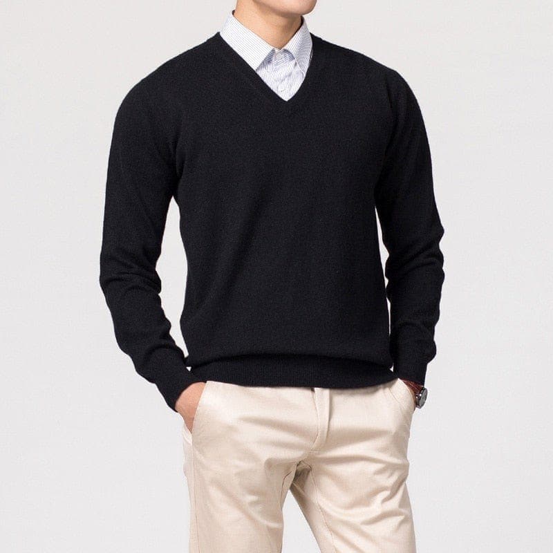 Men's V-Neck Sweater Simple Stylish