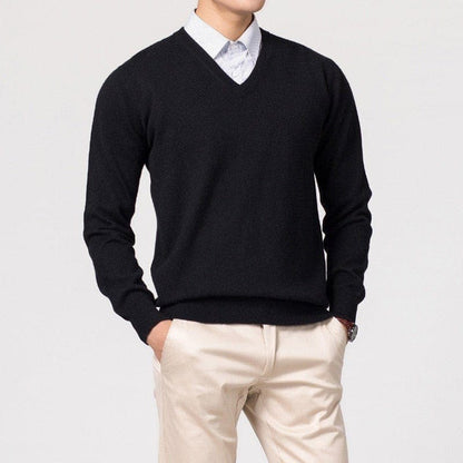 Men's V-Neck Sweater Simple Stylish