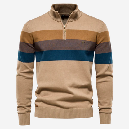 Herren Strickpullover Gestreift Vintage Style - IdealeKleiden