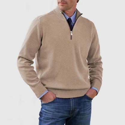 Men's Quarter-Zip Pullover Loose Fit
