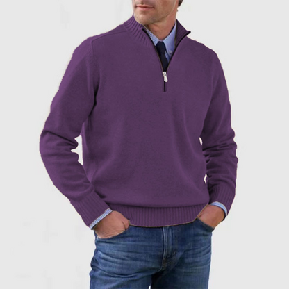 Men's Quarter-Zip Pullover Loose Fit