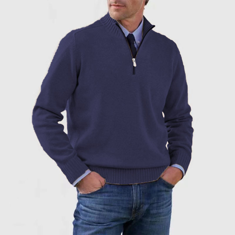 Men's Quarter-Zip Pullover Loose Fit