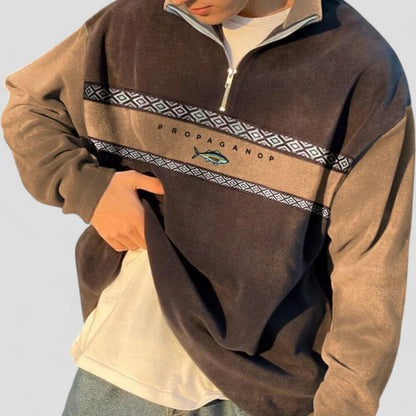 Men's Casual Quarter-Zip Sweater