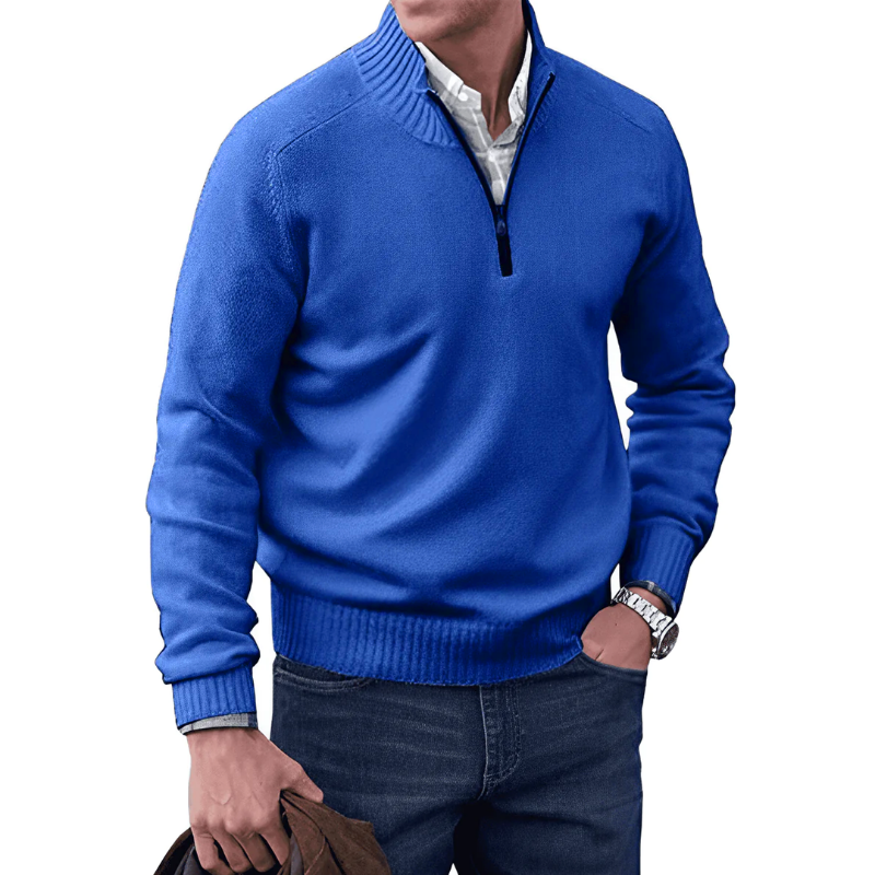 Men's Casual Half-Zip Knitted Sweater