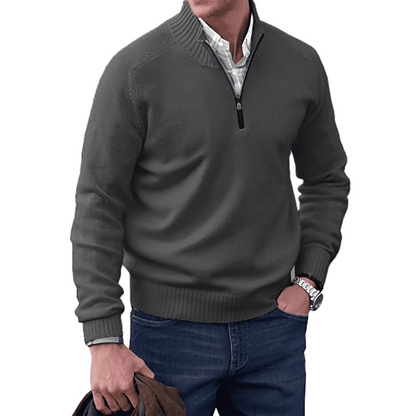 Men's Casual Half-Zip Knitted Sweater