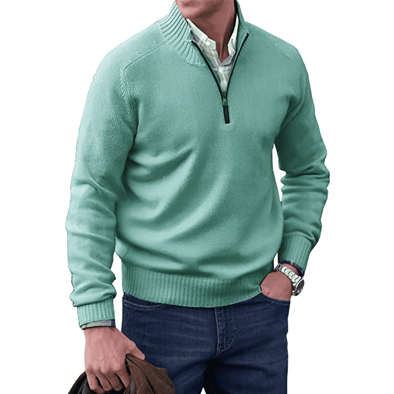 Men's Casual Half-Zip Knitted Sweater