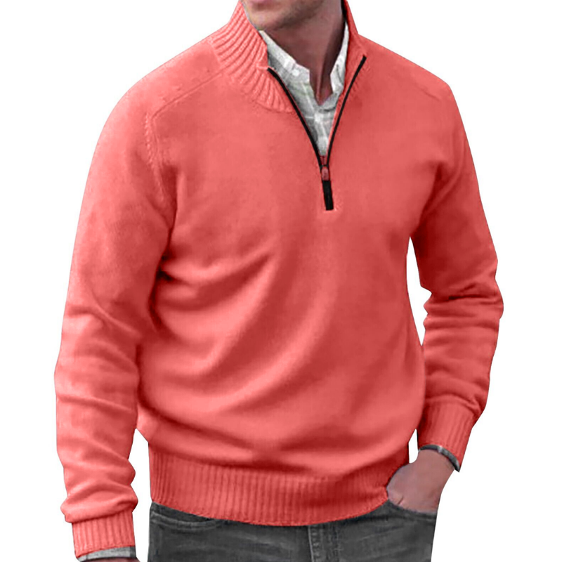 Men's Casual Half-Zip Knitted Sweater
