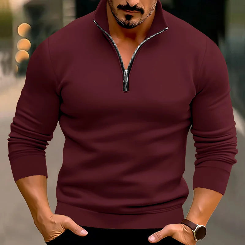 Men's Casual Warm Half-Zip Sweater