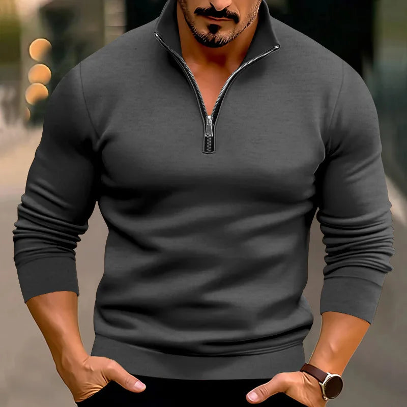 Men's Casual Warm Half-Zip Sweater