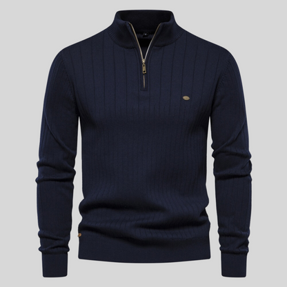 Herren Pullover Langarm Stehkragen Winter - IdealeKleiden