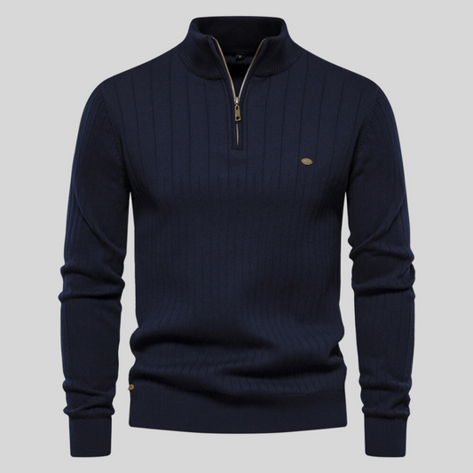 Herren Pullover Langarm Stehkragen Winter - IdealeKleiden
