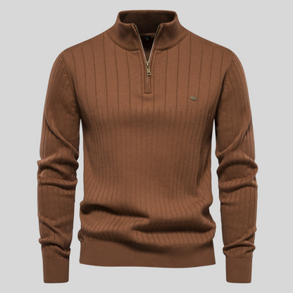 Men's Long-Sleeve Stand-Up Collar Winter Sweater