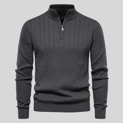 Men's Long-Sleeve Stand-Up Collar Winter Sweater