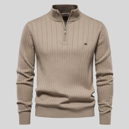 Men's Long-Sleeve Stand-Up Collar Winter Sweater