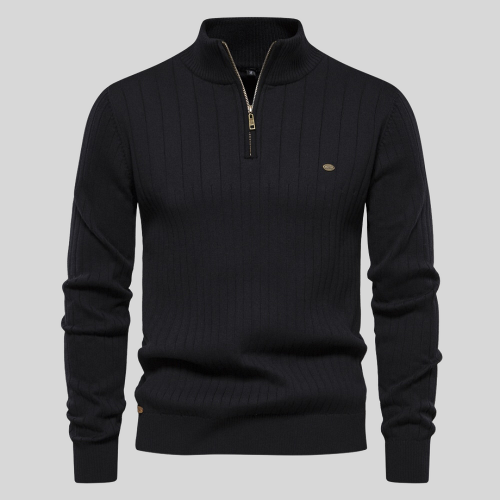 Men's Long-Sleeve Stand-Up Collar Winter Sweater