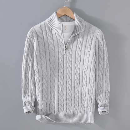 Men's Cable Knit Long Sleeve Sweater