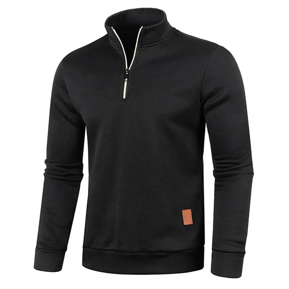 Men's Pullover Elastic Short Sleeve Sweatshirt