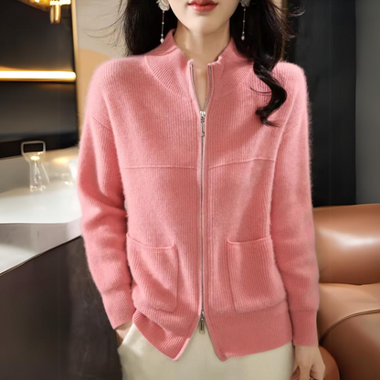 Women's Merino Soft Cardigan with Zipper