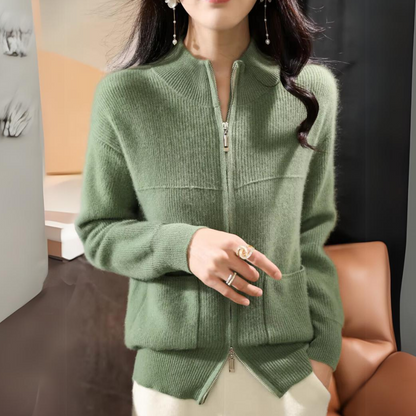Women's Merino Soft Cardigan with Zipper