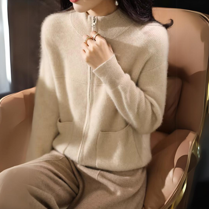 Women's Merino Soft Cardigan with Zipper