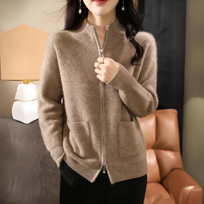 Women's Merino Soft Cardigan with Zipper