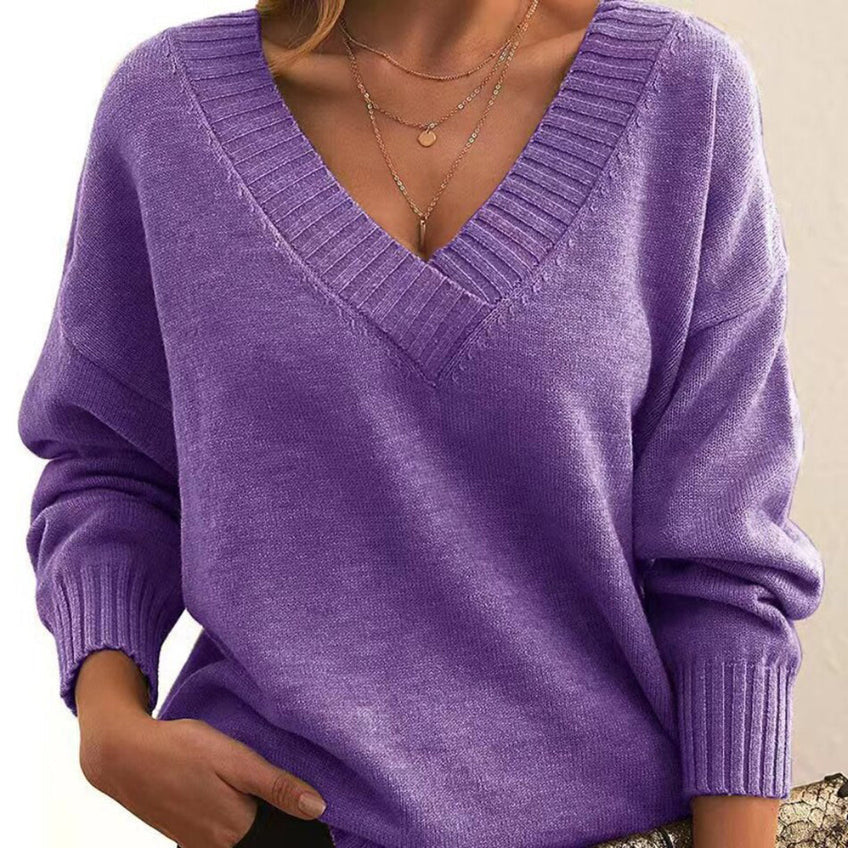 Women's V-Neck Pullover Comfortable