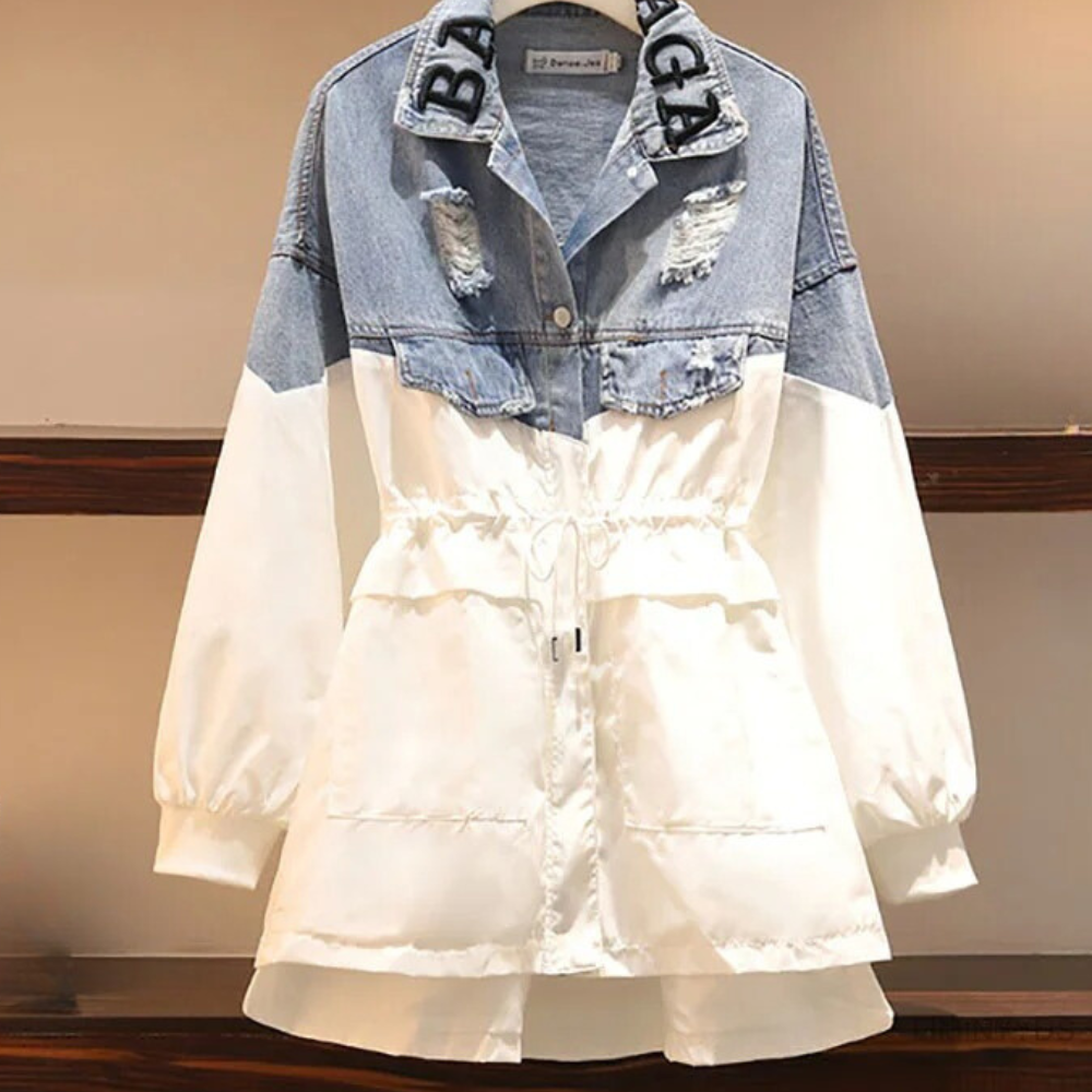 Women's Modern Denim Lace-Up Autumn Jacket