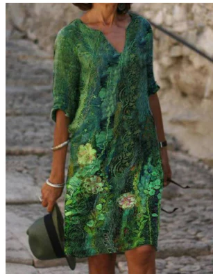 Women's Long Sleeve Dress Modern Pattern