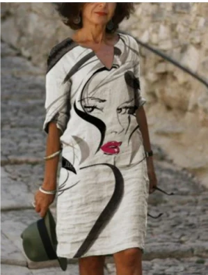 Women's Long Sleeve Dress Modern Pattern