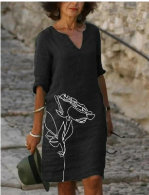 Women's Long Sleeve Dress Modern Pattern