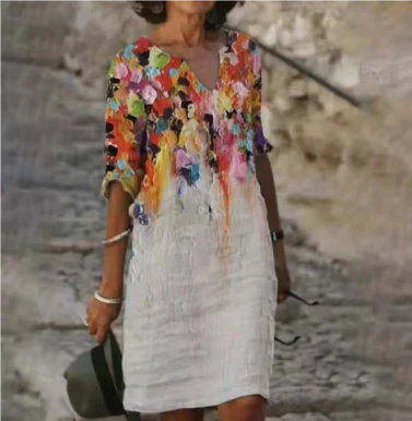 Women's Long Sleeve Dress Modern Pattern
