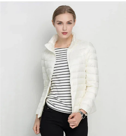 Women's Quilted Jacket Slim Fit Zipper