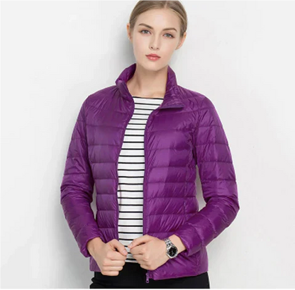Women's Quilted Jacket Slim Fit Zipper