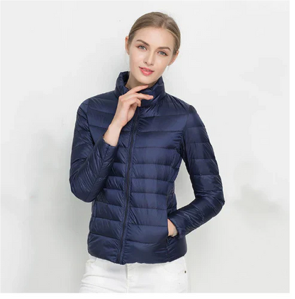 Women's Quilted Jacket Slim Fit Zipper