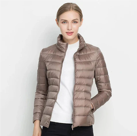 Women's Quilted Jacket Slim Fit Zipper