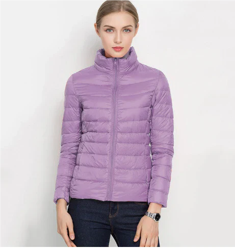 Women's Quilted Jacket Slim Fit Zipper
