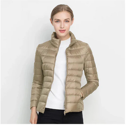 Women's Quilted Jacket Slim Fit Zipper