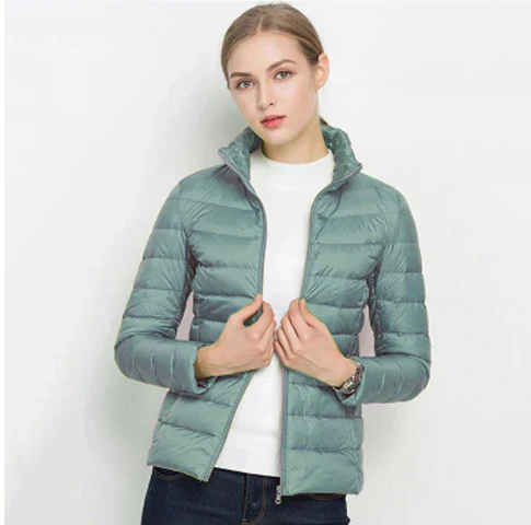 Women's Quilted Jacket Slim Fit Zipper